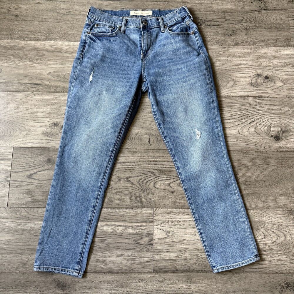 Gap 1969 "Best Girlfriend" Mid-Rise Distressed‎ Jeans - Size 27 (Altered)